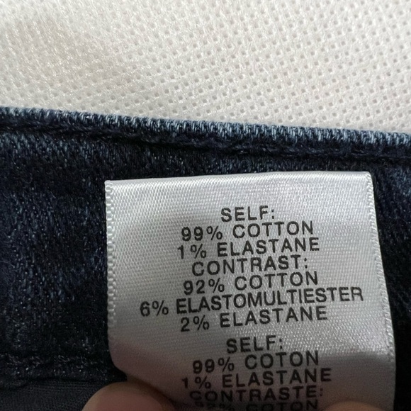 Womens jeans 25 dark blue Jo lo brand ruby crop flare hem flourish high rise - Picture 10 of 14